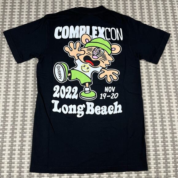 ComplexCon x Verdy Long Beach Black Tee T Shirt Men’s Sz XS NEW - Picture 1 of 5